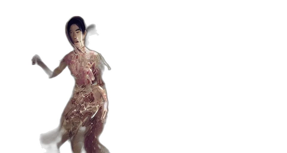 dress, creature, 3d render, photorealistic transparent PNG cut-out