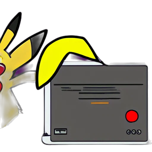 creature, weapon, animal, staff, concept art, 3d render, pixel art, pikachu transparent PNG cut-out