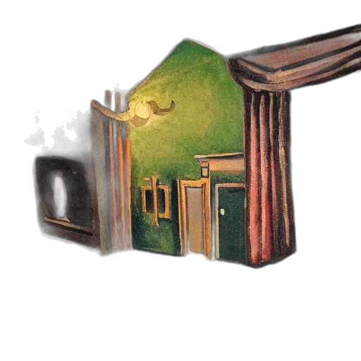 furniture, building, jewelry, mask, 3d render, concept art, photorealistic, watercolor transparent PNG cut-out