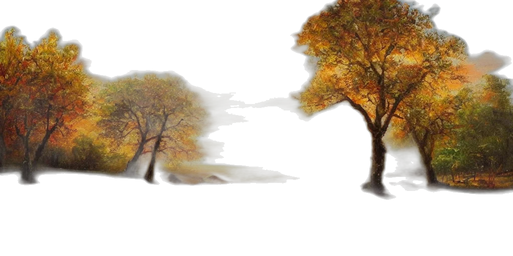 tree, umbrella, photorealistic, concept art, 3d render, oil painting, fog, forest transparent PNG cut-out