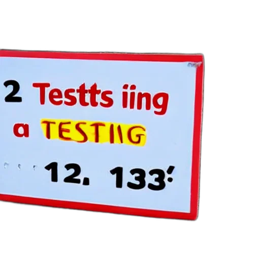 jacket, sign, says, testing, 123 transparent PNG cut-out