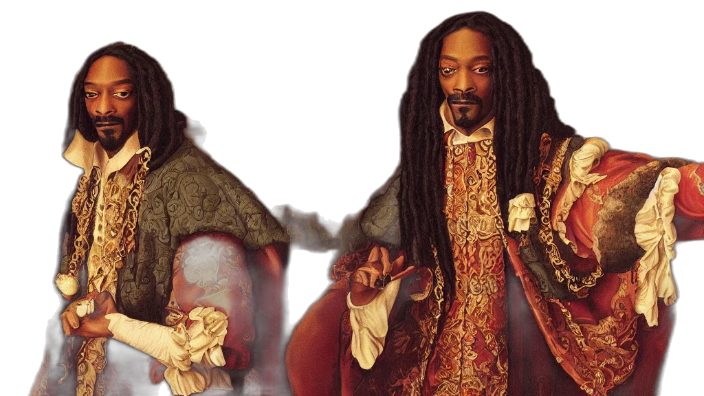 concept art, snoop, dog, renaissance transparent PNG cut-out