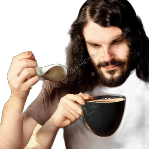 hair, food, staff, photorealistic transparent PNG cut-out