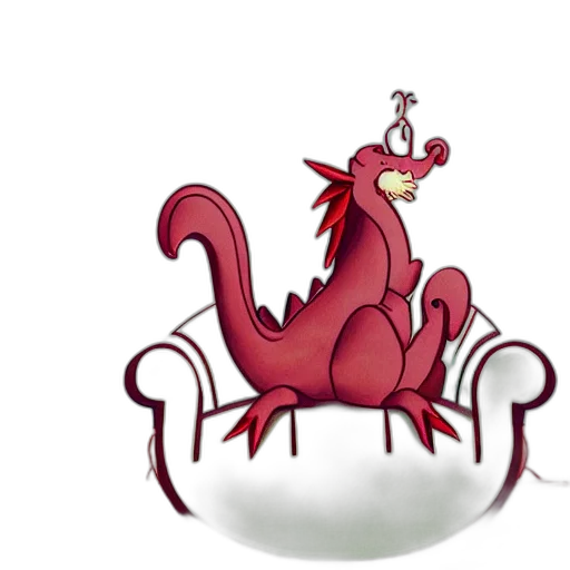 dragon, crown, furniture, staff, concept art, fantasy art, 3d render, pixel art transparent PNG cut-out