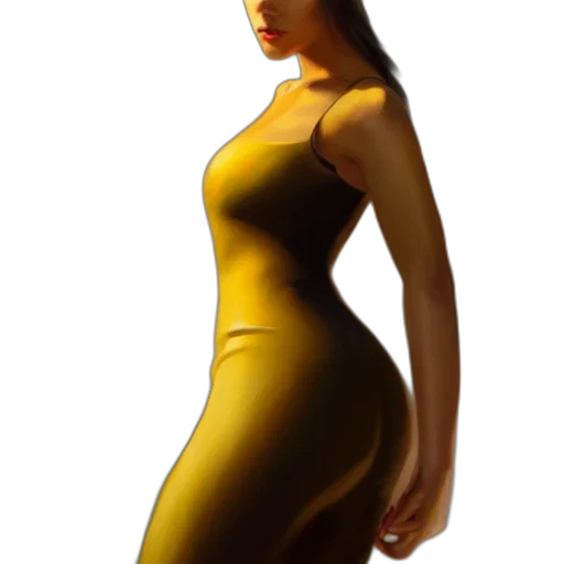 dress, jewelry, robot, 3d render, concept art, photorealistic, fantasy art, golden transparent PNG cut-out