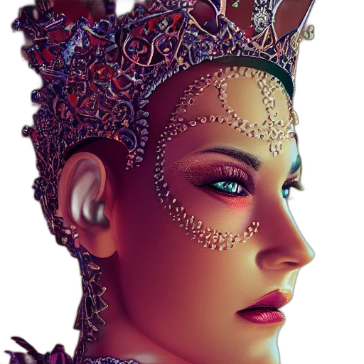 crown, mask, jewelry, face transparent PNG cut-out