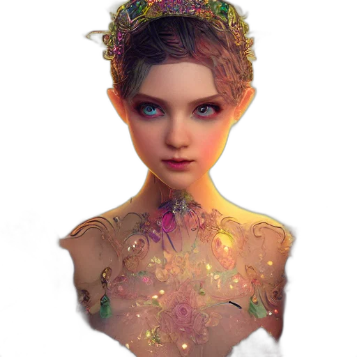 crown, jewelry, dress, face transparent PNG cut-out