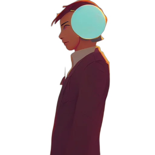 jacket, hat, mask, staff transparent PNG cut-out