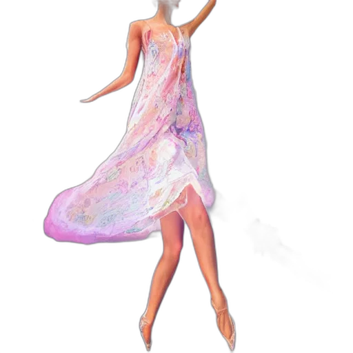 dress, creature, concept art, fantasy art, 3d render, photorealistic, outer space, pastel transparent PNG cut-out