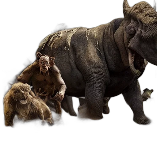 animal, creature, concept art, 3d render transparent PNG cut-out