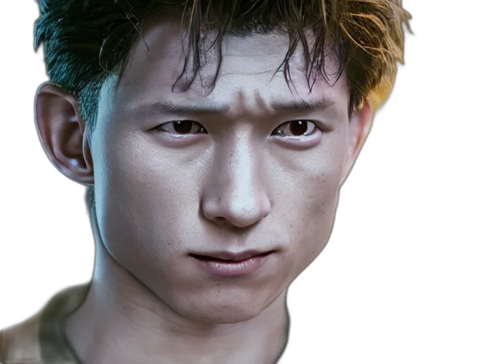 face, robot, creature, mask, photorealistic, 3d render, concept art, cyberpunk transparent PNG cut-out