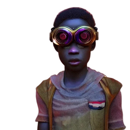 mask, face, staff, creature, concept art, 3d render, photorealistic, cyberpunk transparent PNG cut-out