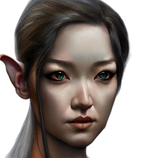 face, staff, mask, fantasy art transparent PNG cut-out