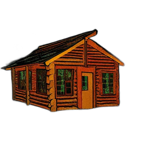 building, furniture, 3d render, concept art, pixel art, photorealistic, snow, log transparent PNG cut-out