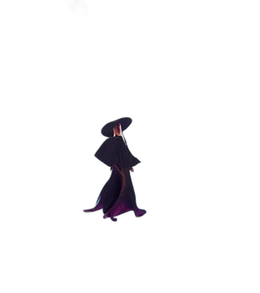 hat, staff, dress, creature, pixel art, concept art, 3d render, fantasy art transparent PNG cut-out