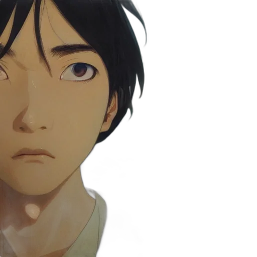 face, anime, photorealistic, concept art transparent PNG cut-out
