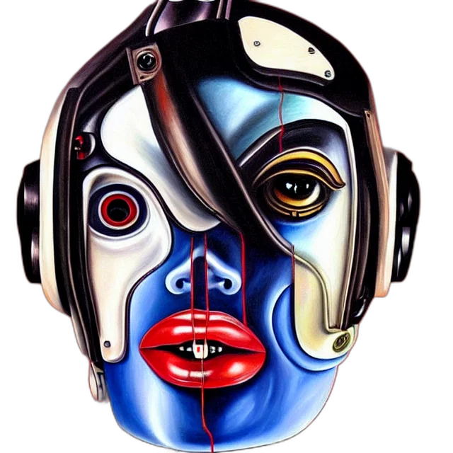 mask, face, robot, cyberpunk, concept art, photorealistic, comic book art, beautiful transparent PNG cut-out