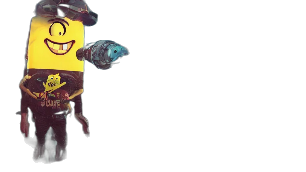 robot, hat, staff, mask transparent PNG cut-out