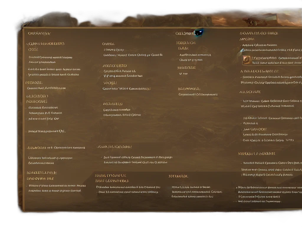 staff, earth tones, dark, golden, gui, main, menu, newworld transparent PNG cut-out