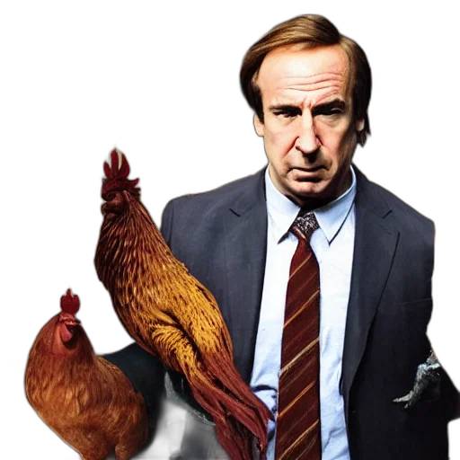 animal, photorealistic, saul, goodman, rooster, medieval, torture, chamber transparent PNG cut-out