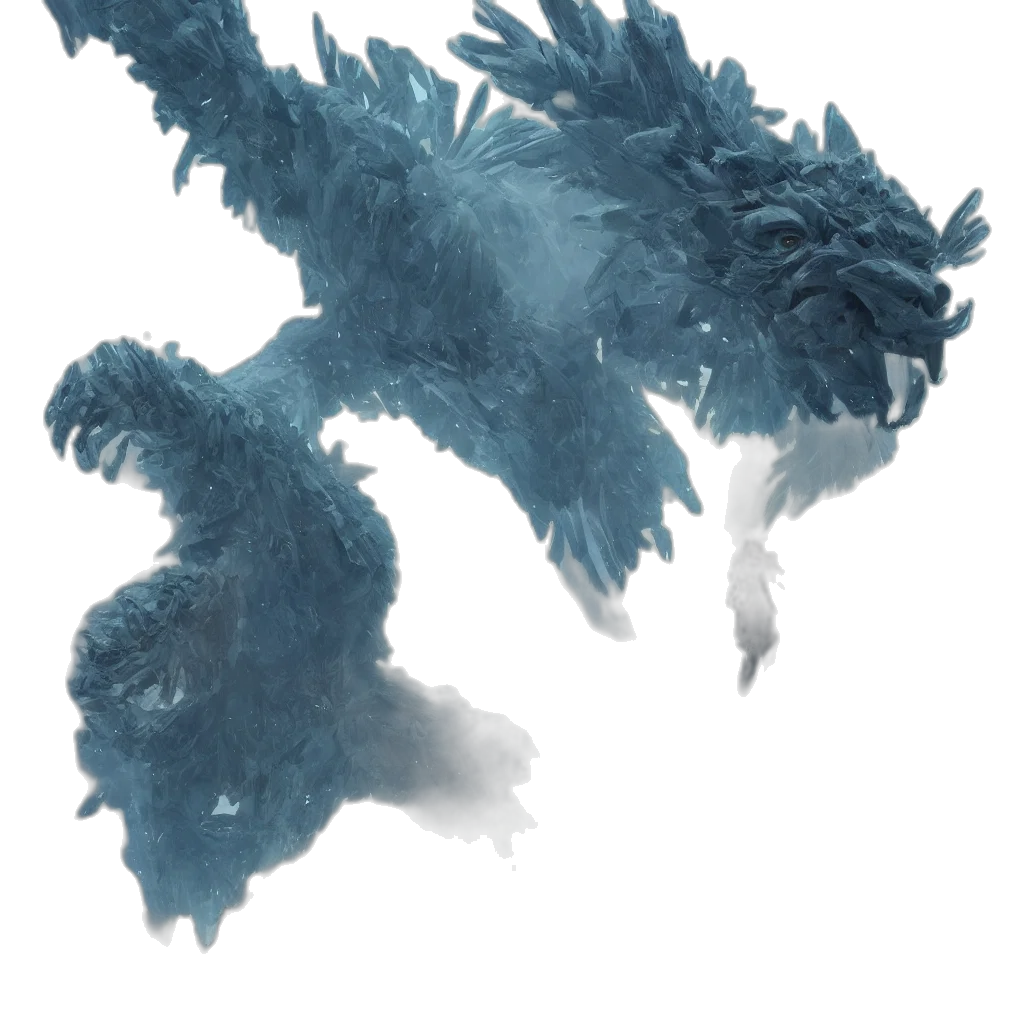 dragon, creature, hair, animal, concept art, fantasy art, 3d render, photorealistic transparent PNG cut-out