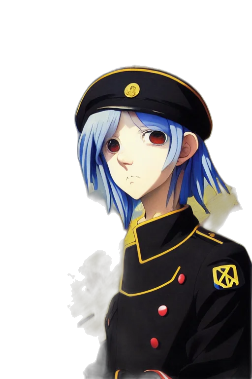 staff, hat, face, robot transparent PNG cut-out
