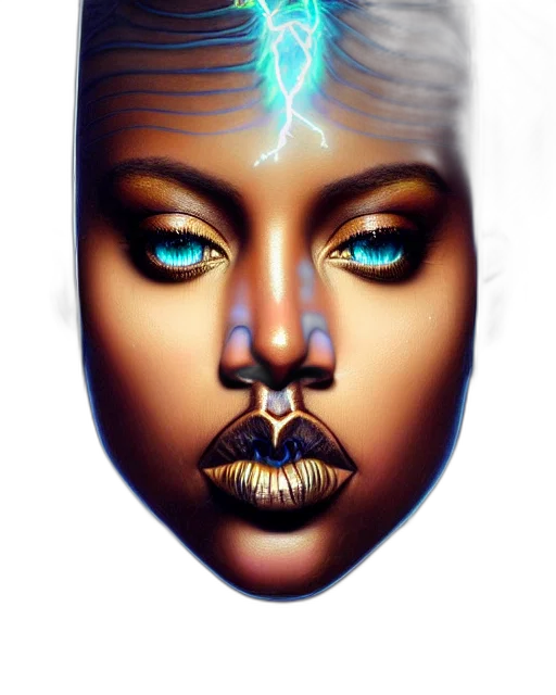 face, mask, jewelry, robot, cyberpunk, 3d render, concept art, fantasy art transparent PNG cut-out