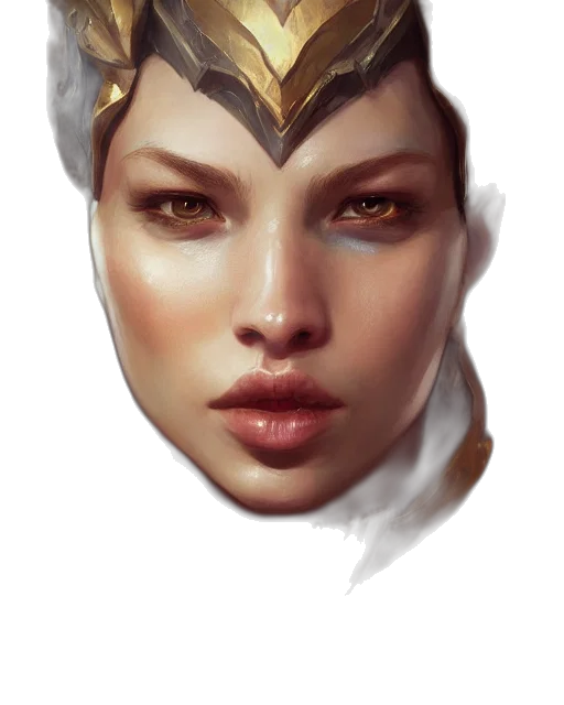 face, crown, mask, jewelry, fantasy art, concept art, photorealistic, comic book art transparent PNG cut-out