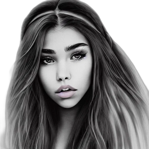 hair, face, photorealistic, cartoon transparent PNG cut-out