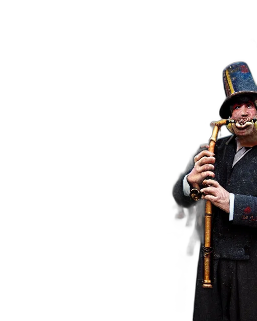 staff, hat, weapon, mask, concept art, 3d render, mysterious, man transparent PNG cut-out