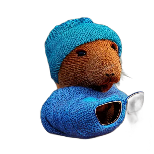 hat, 3d render, blue, photorealistic transparent PNG cut-out