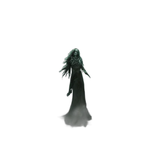 creature, dress, hair, staff, concept art, fantasy art, pixel art, 3d render transparent PNG cut-out