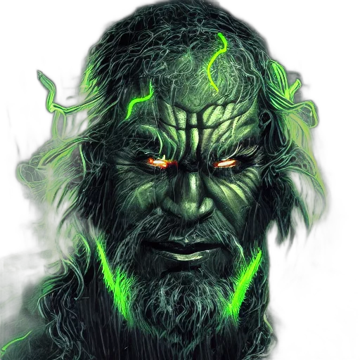 face, creature, mask, fantasy art, concept art, comic book art, photorealistic, green transparent PNG cut-out