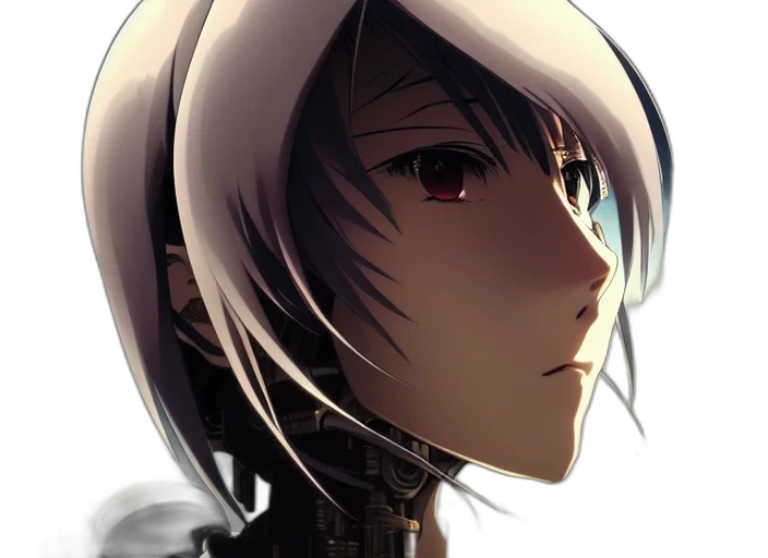 robot, face, mask, weapon, pixel art, anime, photorealistic, concept art transparent PNG cut-out
