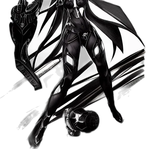 weapon, robot, staff, mask, concept art, comic book art, fantasy art, cyberpunk transparent PNG cut-out