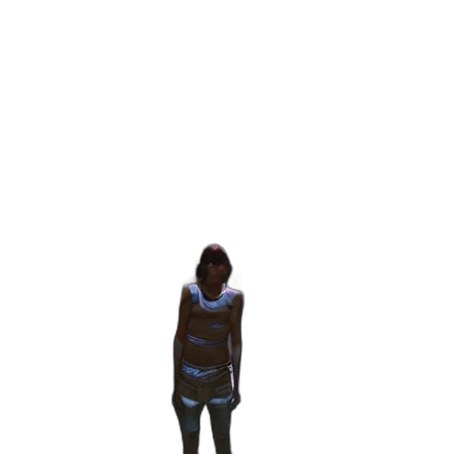 jacket, dress, robot, staff, pixel art, concept art, 3d render, cyberpunk transparent PNG cut-out