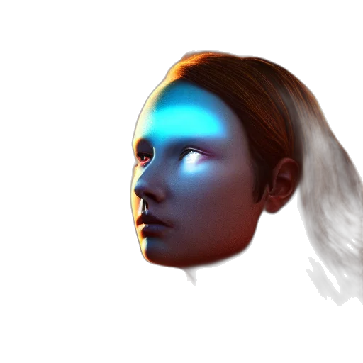 face, mask, robot, hair transparent PNG cut-out