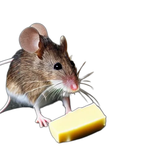 animal, food, concept art, photorealistic, 3d render, mouse, eating, giant transparent PNG cut-out