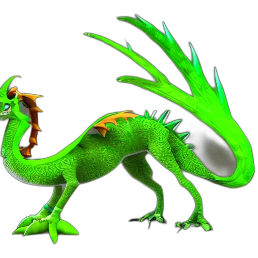 dragon, animal, creature, staff transparent PNG cut-out