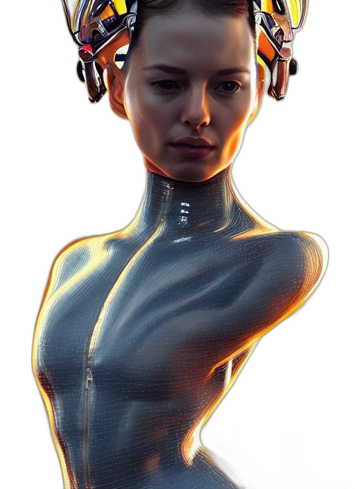 robot, face, dress, jewelry transparent PNG cut-out