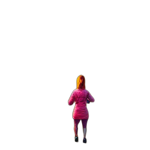 dress, jacket, creature, hair transparent PNG cut-out
