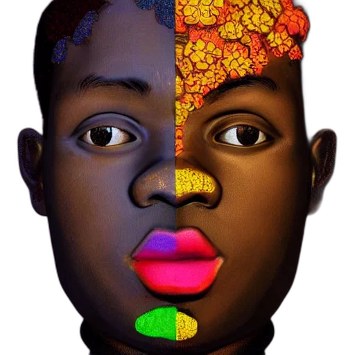 face, mask, concept art, cartoon, photorealistic, 3d render, colorful, neon transparent PNG cut-out