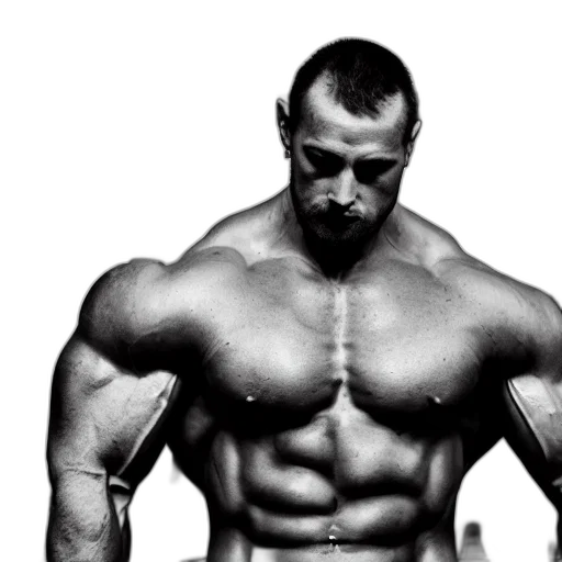 animal, photorealistic, grayscale, photo, bodybuilder, very, defined, chin transparent PNG cut-out