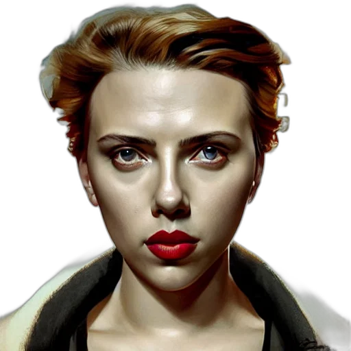 face, jacket, photorealistic, oil painting transparent PNG cut-out