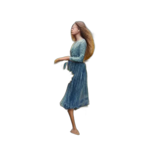 dress, hair, staff, creature, concept art, 3d render, oil painting, fantasy art transparent PNG cut-out