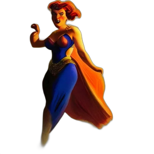 dress, jewelry, staff, crown, concept art, 3d render, comic book art, fantasy art transparent PNG cut-out