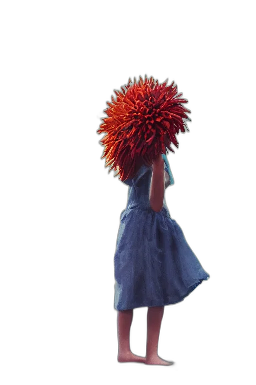 dress, hair, crown, hat, 3d render, concept art, photorealistic, fire transparent PNG cut-out