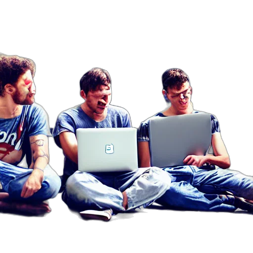 group, realistic, bums, street transparent PNG cut-out