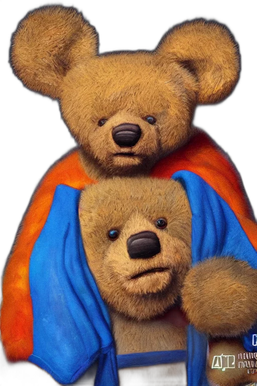 oil painting, photorealistic, 3d render, concept art, teddy, bears, painted, van transparent PNG cut-out