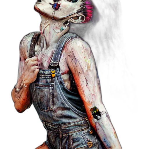 mask, creature, animal, face, cyberpunk, concept art, fantasy art, photorealistic transparent PNG cut-out